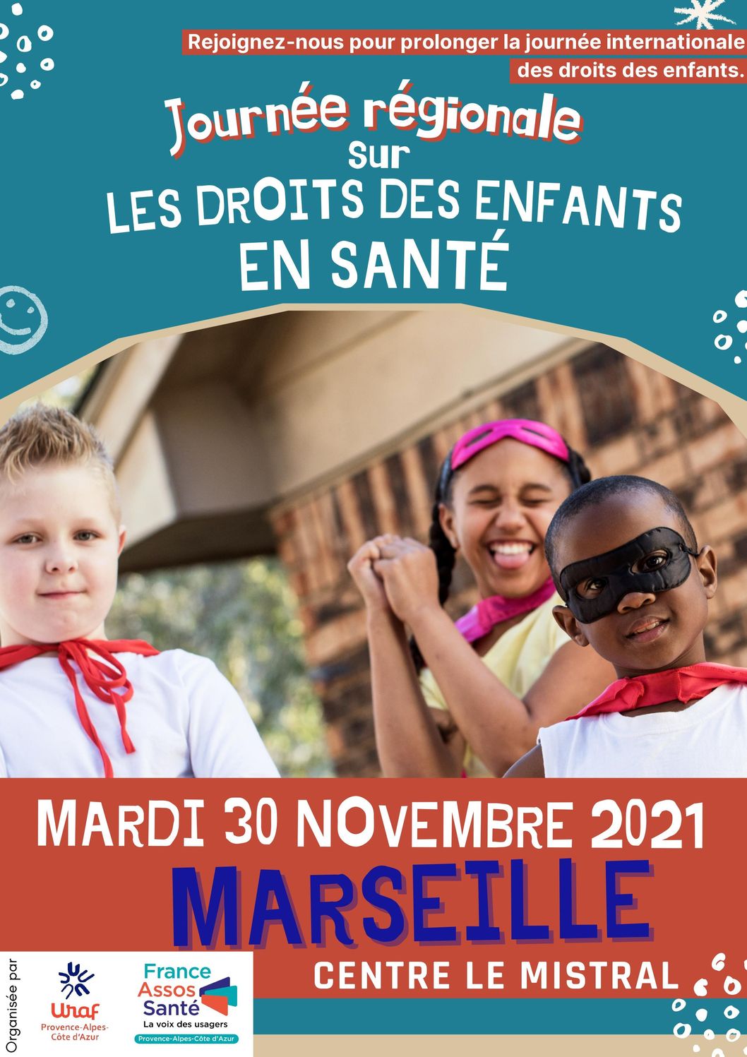 Affiche journée régionale Droits des enfants en santé - URAF - LMA Sud PACA