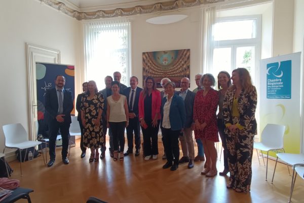 Matinée à la maison de l'ESS pour la Journée Régionale de l'Emploi Associatif du 24 mai, en présence de la Secrétaire chargée de l'Économie sociale et solidaire et de la Vie associative Marlène SCHIAPPA ainsi que son cabinet.