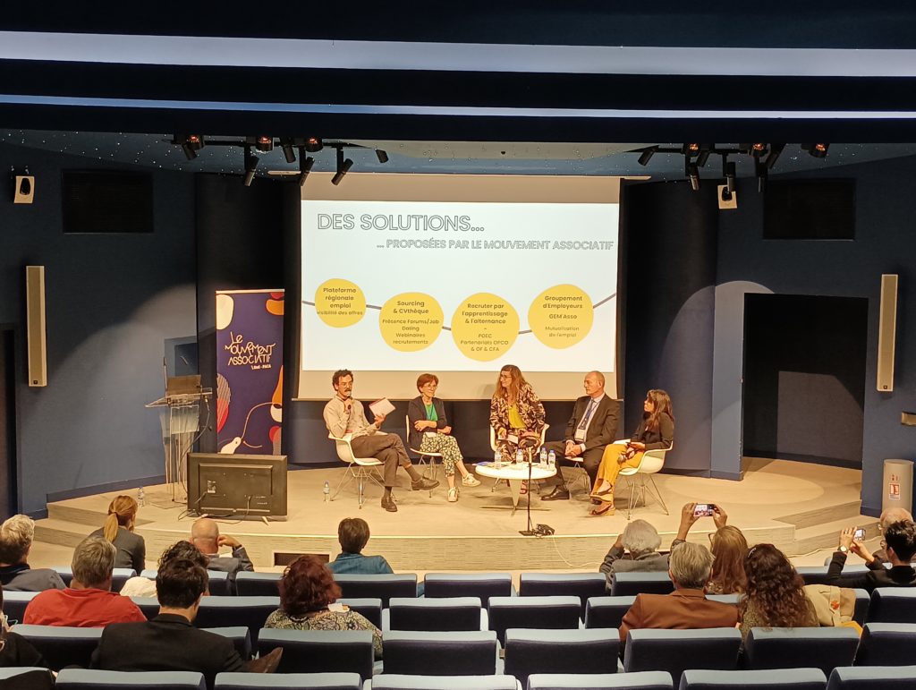 Présentation des stratégies et leviers d'actions des emplois de l'ESS à l'horizon 2030 et de l'emploi associatif, lors de la Journée Régionale de l'Emploi Associatif du 24 mai 2023