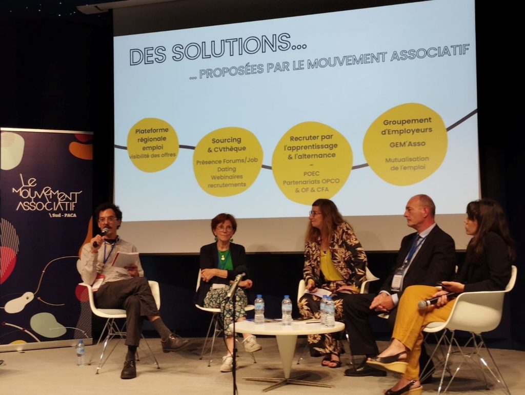 Présentation des stratégies et leviers d'actions des emplois de l'ESS à l'horizon 2030 et de l'emploi associatif, lors de la Journée Régionale de l'Emploi Associatif du 24 mai 2023