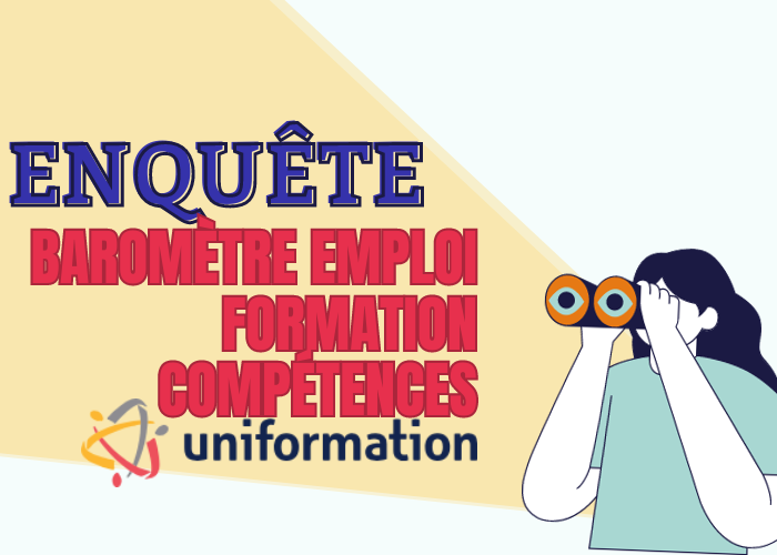 illustration enquête : baromètre emploi formation et compétences par UNIFORMATION - Le Mouvement Associatif Sud PACA